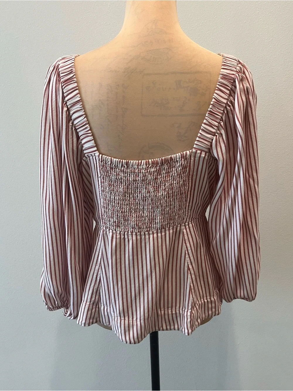 Cabi Striped Square-Neck Button Front Top - Picture 2 of 2